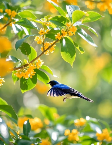 春風(fēng)拂過(guò)枝頭，每一片新綠都在訴說(shuō)著希望的故事。